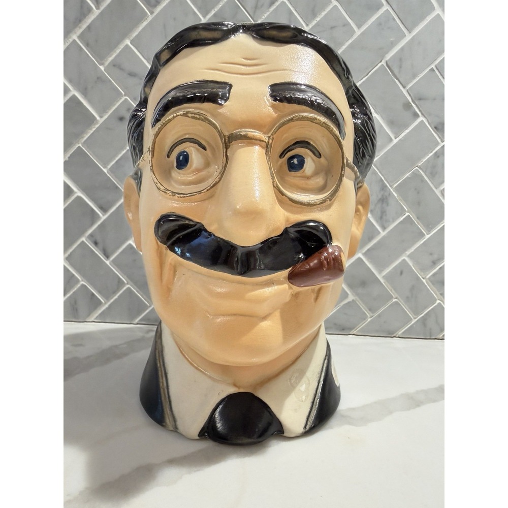 1977 Ceramic Groucho Marx Decanter Liquor Bottle #185 Ezra Brooks EMPTY